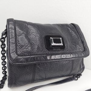 Juicy Couture Pebble Black Leather CrossBody Bag Purse